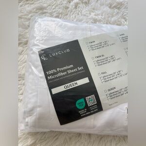 100% Premium Microfiber Queen Sheet Set - White